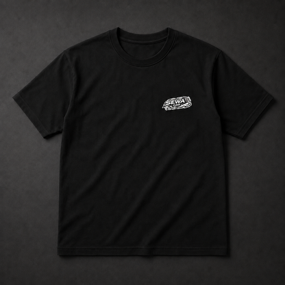 Polera negra SEWAUTO vista frontal