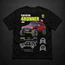 Polera negra Toyota 4Runner G2 1992 con diseño trasero